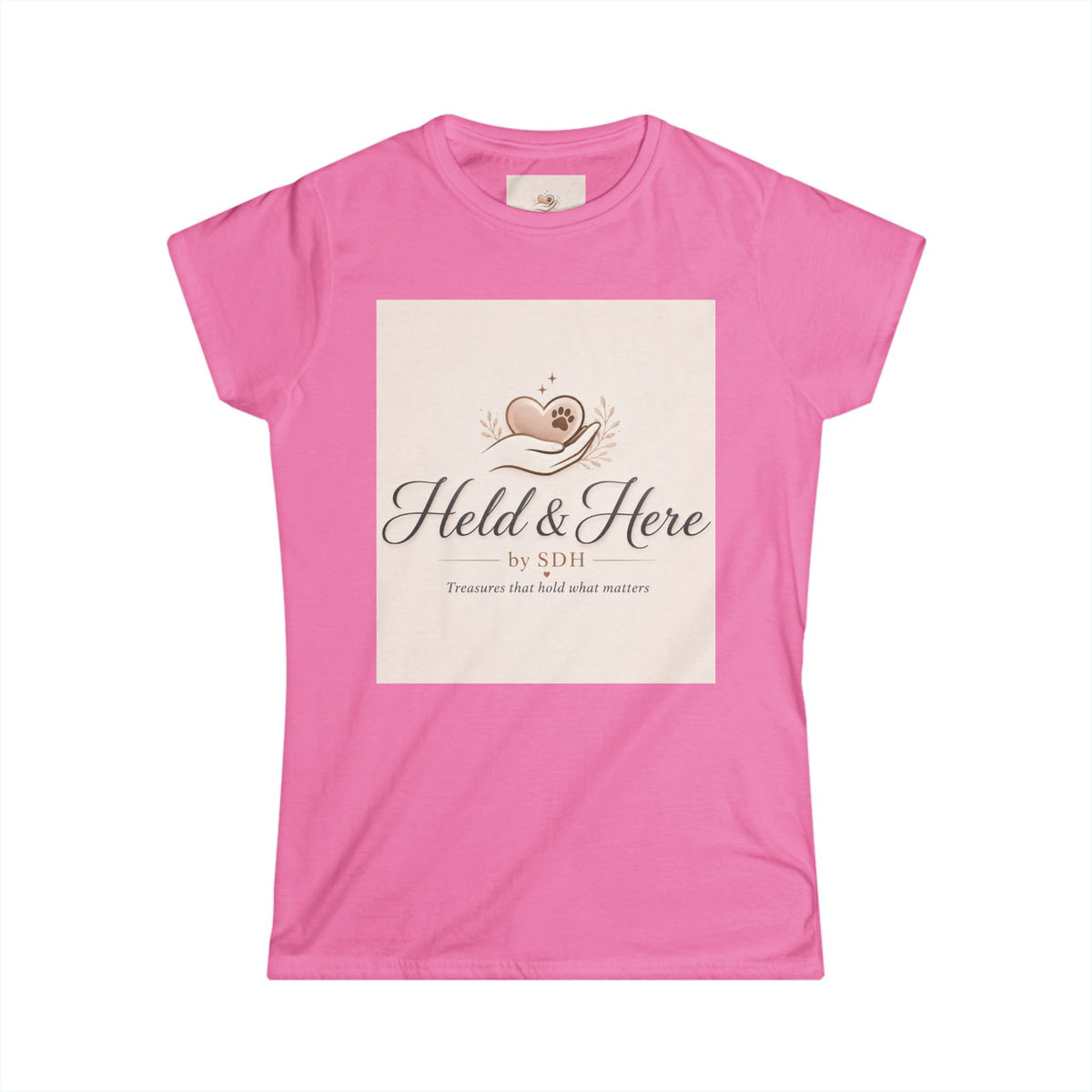 Azalea pink women's softstyle crewneck tee