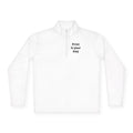 Personalized lightweight quarter-zip pullover with sample chest and back print, view 1