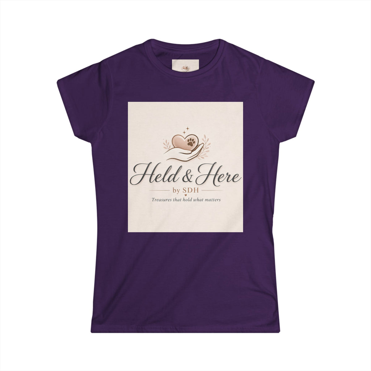 Purple women's softstyle crewneck tee
