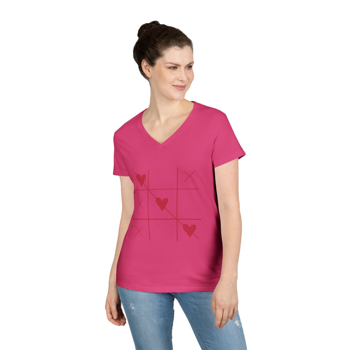 Personalized women's V-neck tee, additional view 12