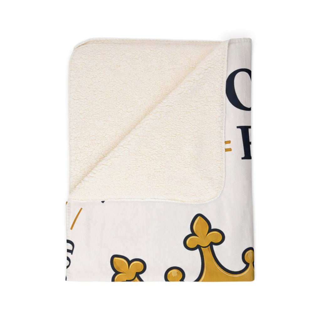 Rose of Sharon Fleece Sherpa Blanket — Faith, Love & Dedication Throw