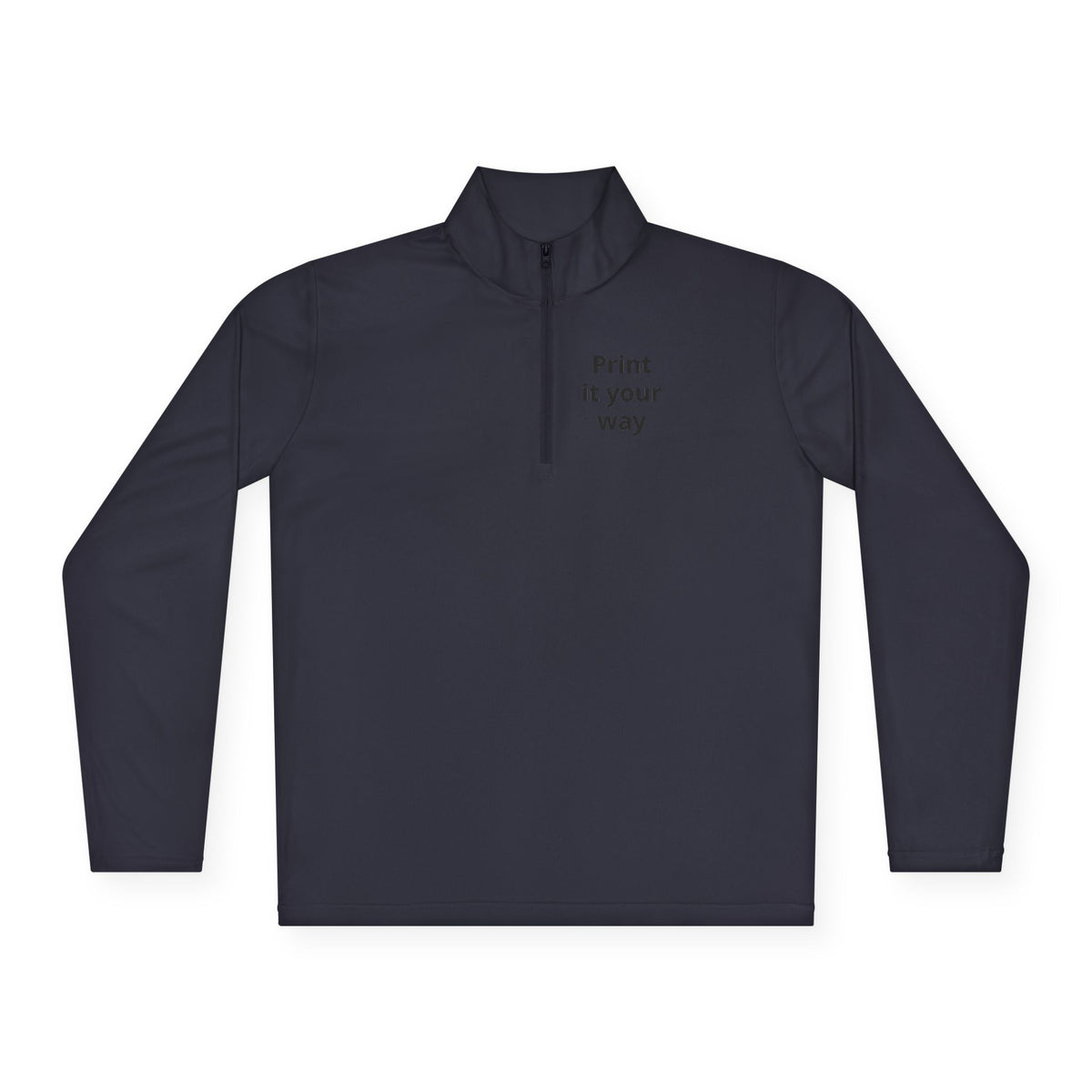 Personalized lightweight quarter-zip pullover with sample chest and back print, view 5