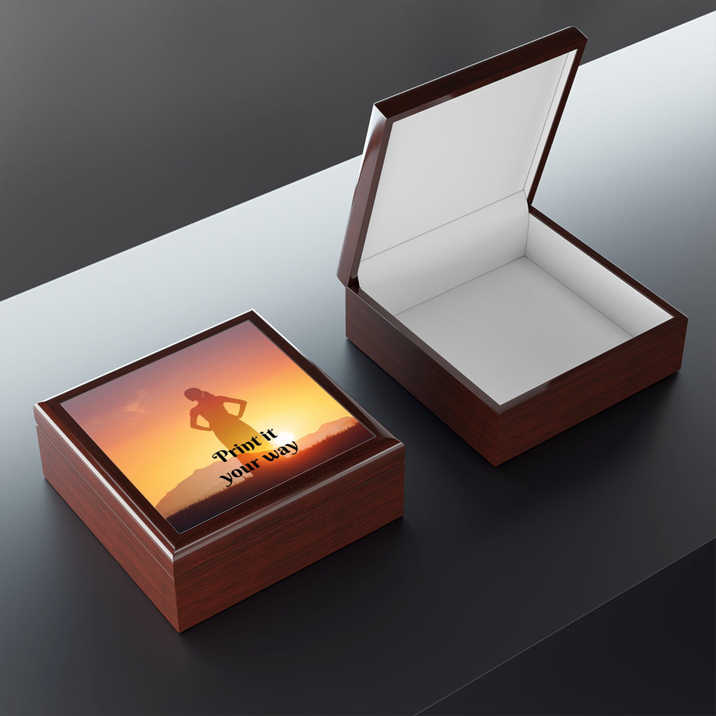 Personalized Jewelry Box — Sunset Silhouette "Print It Your Way"