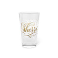 Personalized Gold Script Pint Glass - 16oz Custom Name