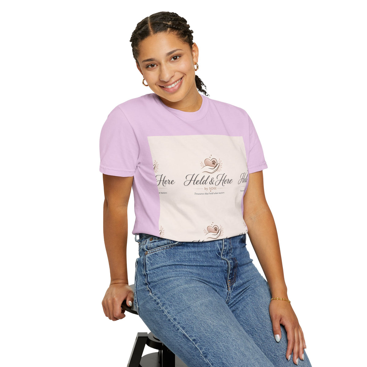 Orchid personalized garment-dyed classic tee