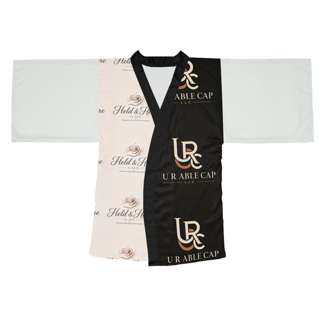 Branded Long Sleeve Kimono Robe — U R Able Cap Logo Panel