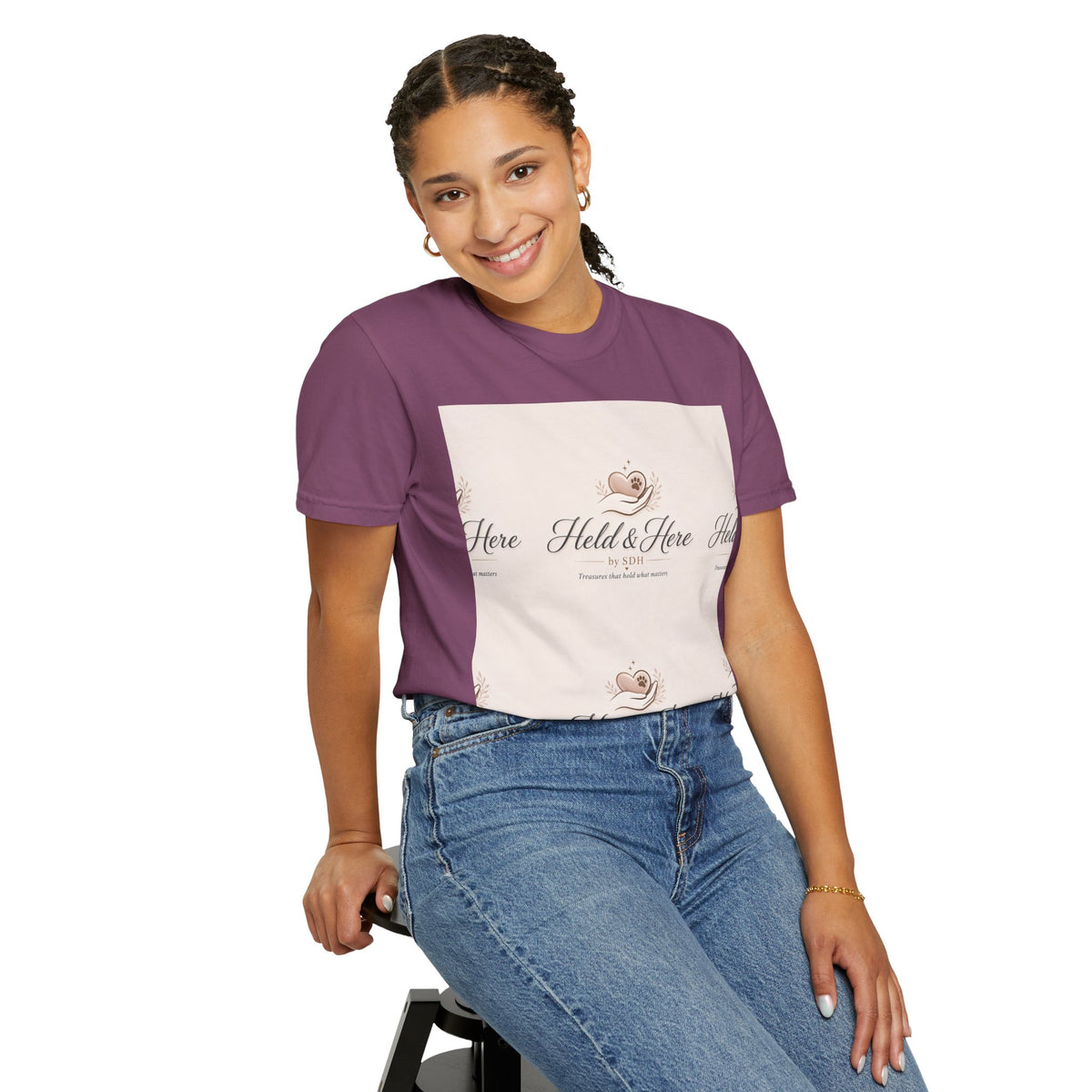 Berry personalized garment-dyed classic tee
