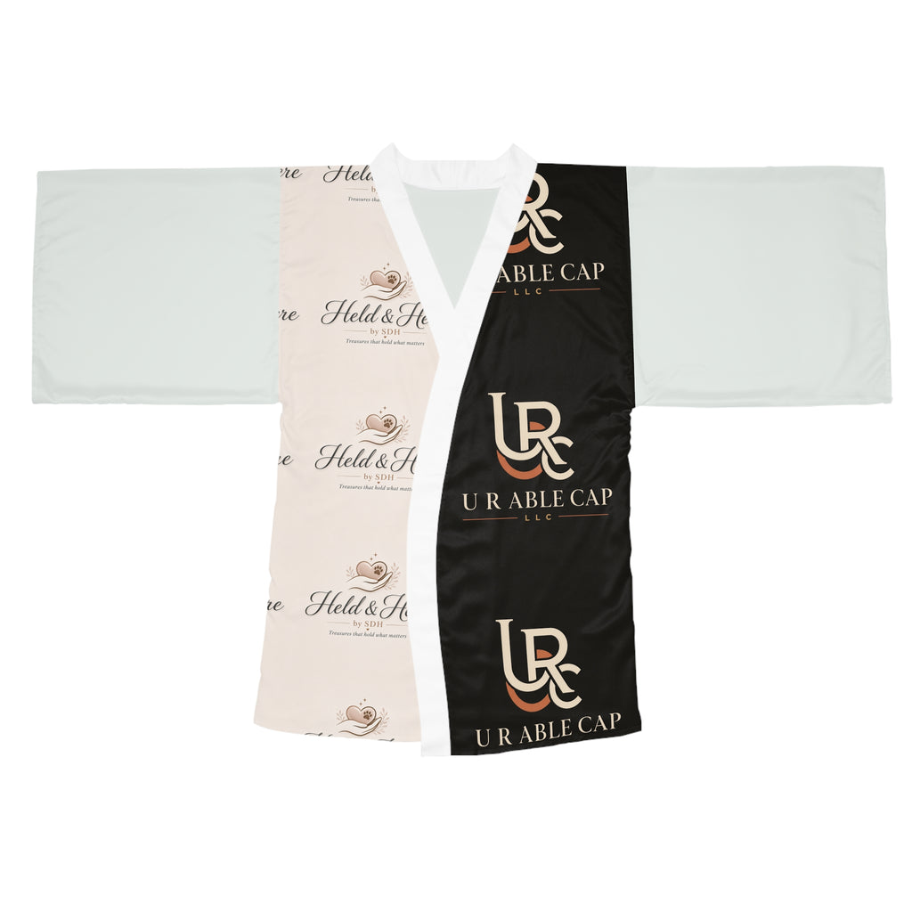 Branded Long Sleeve Kimono Robe — U R Able Cap Logo Panel