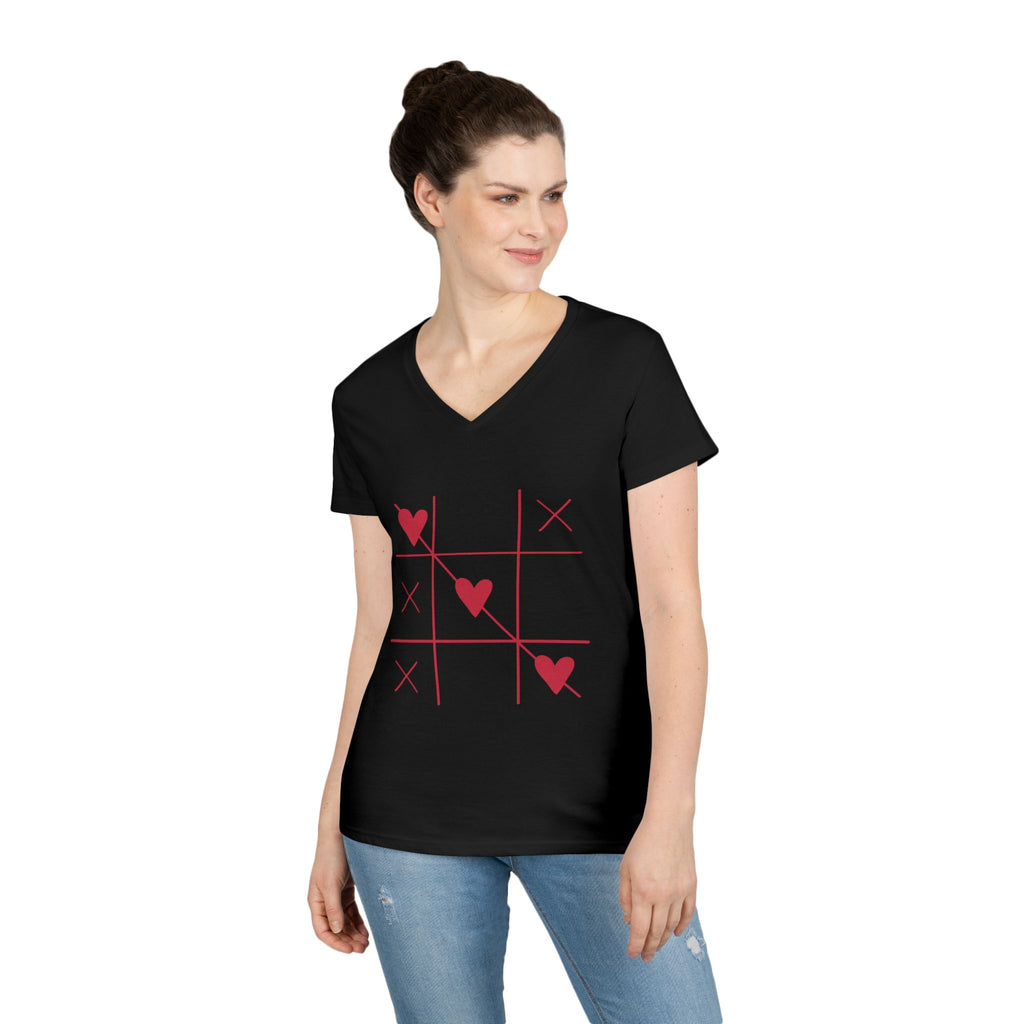Personalized women's V-neck tee, additional view 3