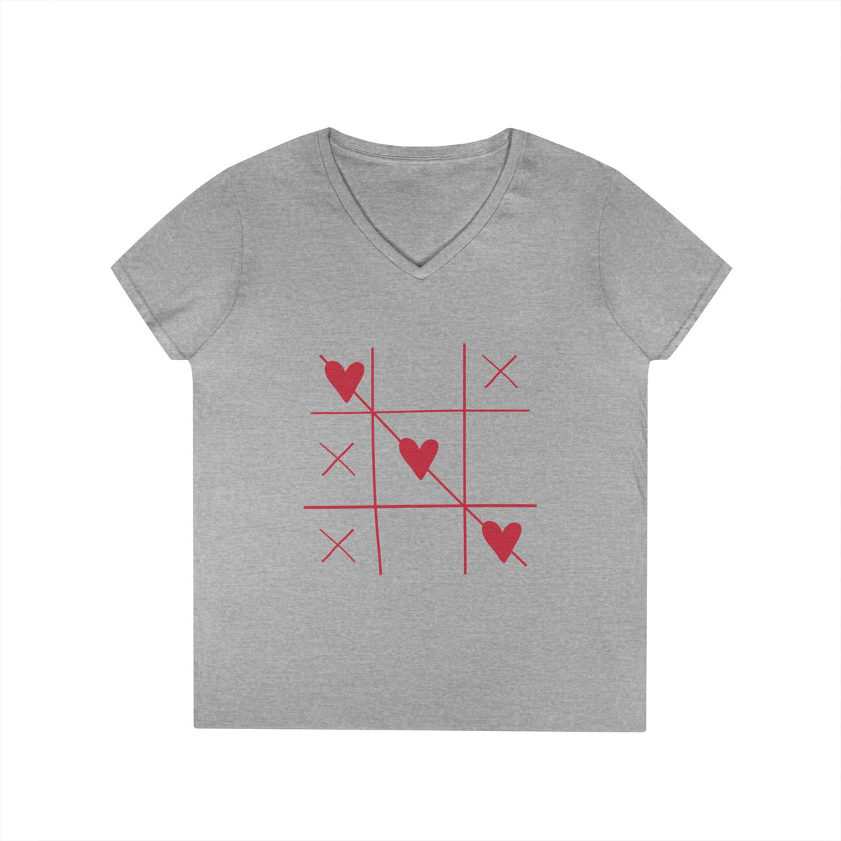 Sport grey personalized women's V-neck tee