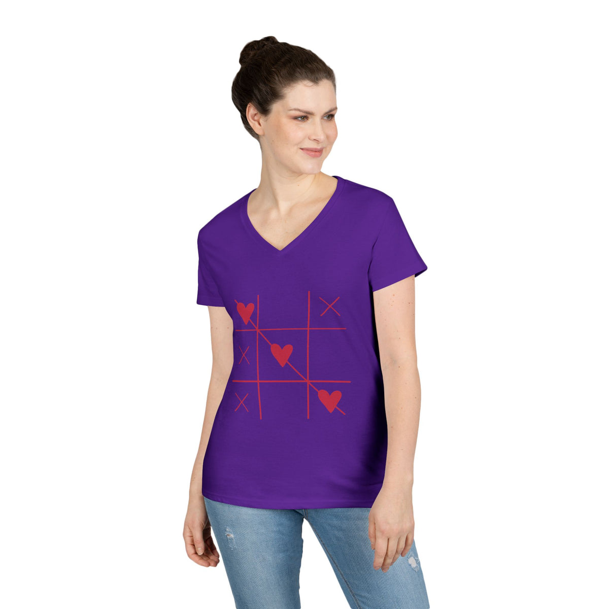 Personalized women's V-neck tee, additional view 10