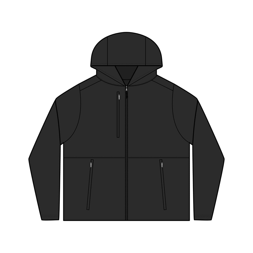 Personalized women's hooded windbreaker with embroidery-ready front, view 5