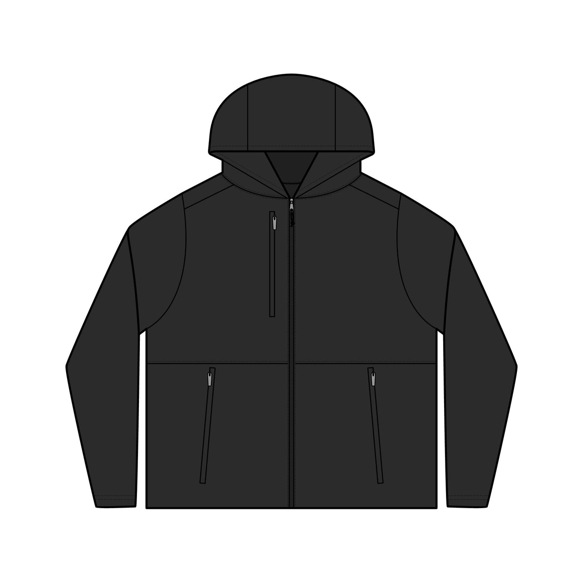 Personalized women's hooded windbreaker with embroidery-ready front, view 5