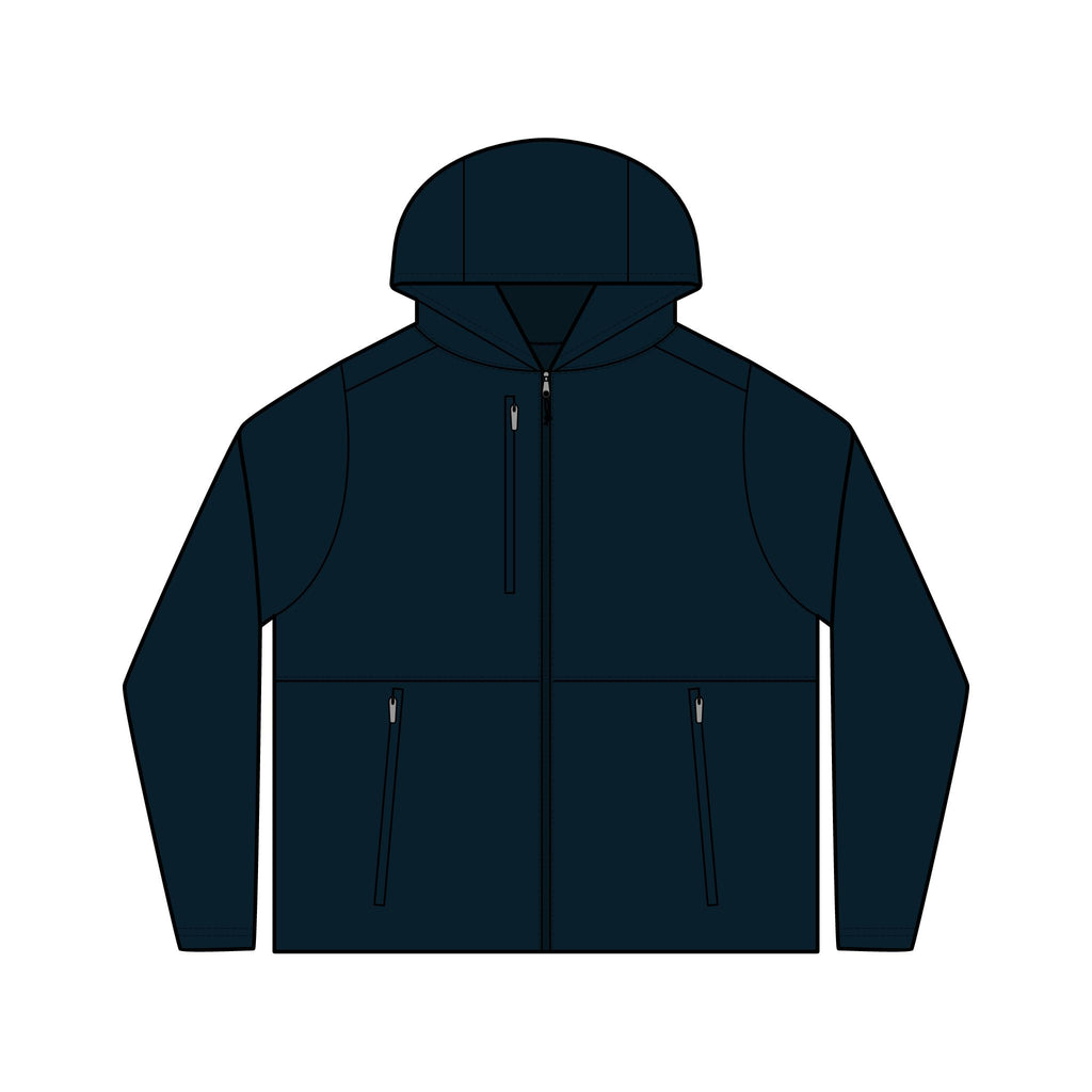 Personalized women's hooded windbreaker with embroidery-ready front, view 11