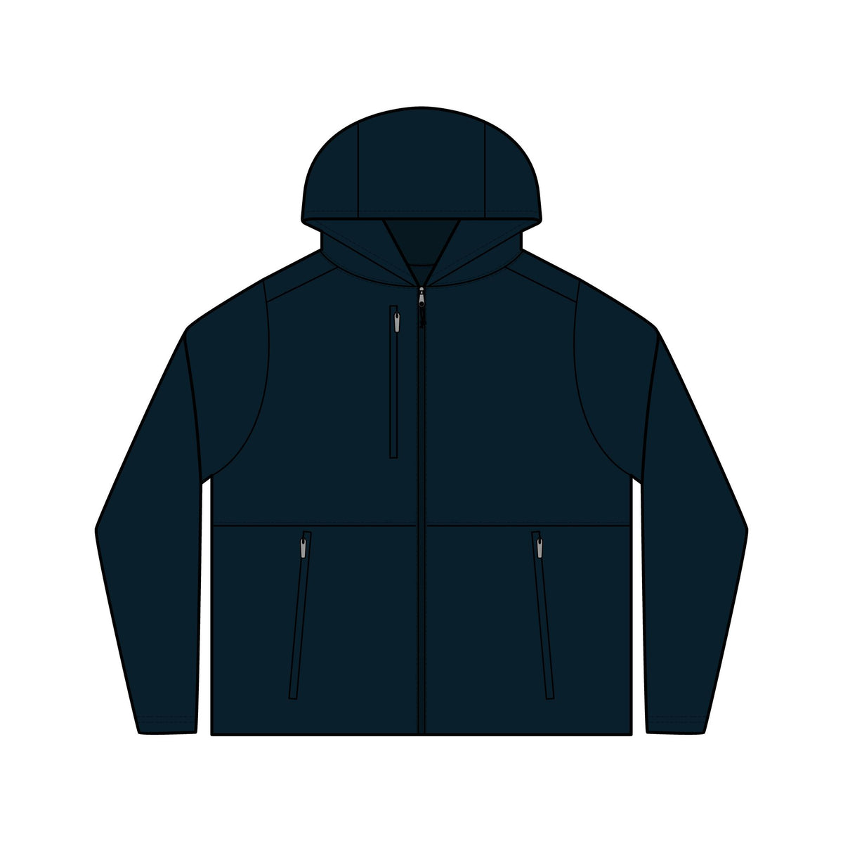 Personalized women's hooded windbreaker with embroidery-ready front, view 11