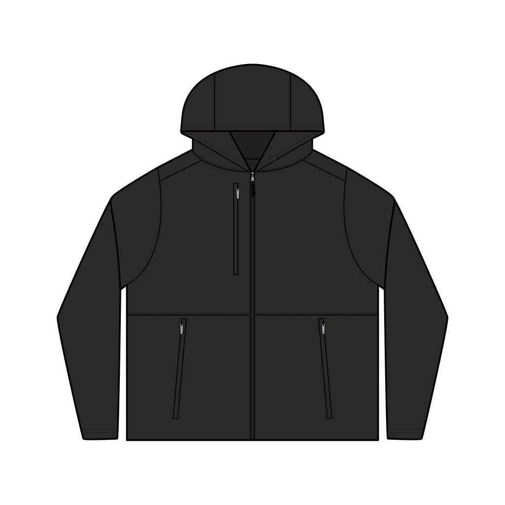 Personalized women's hooded windbreaker with embroidery-ready front, view 8
