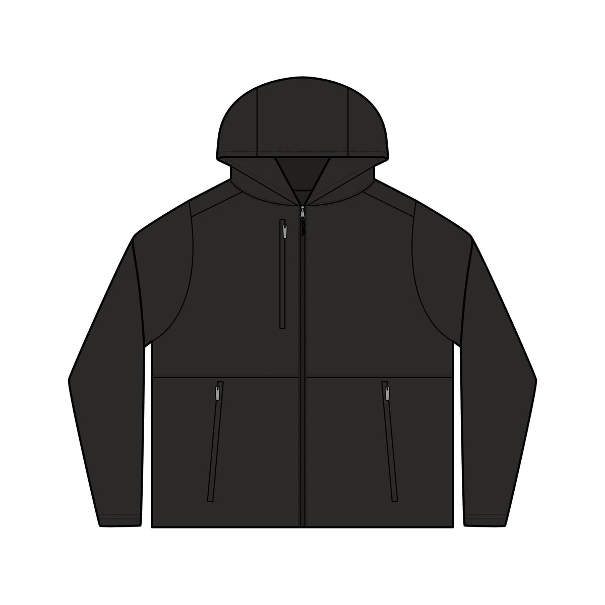 Personalized women's hooded windbreaker with embroidery-ready front, view 8