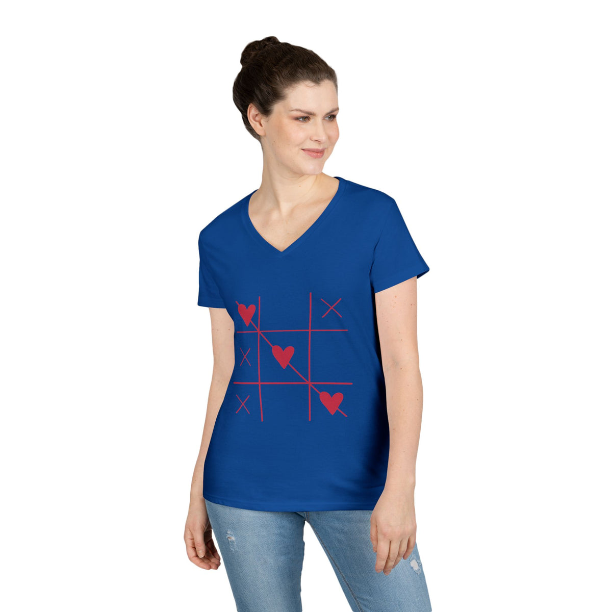 Personalized women's V-neck tee, additional view 8