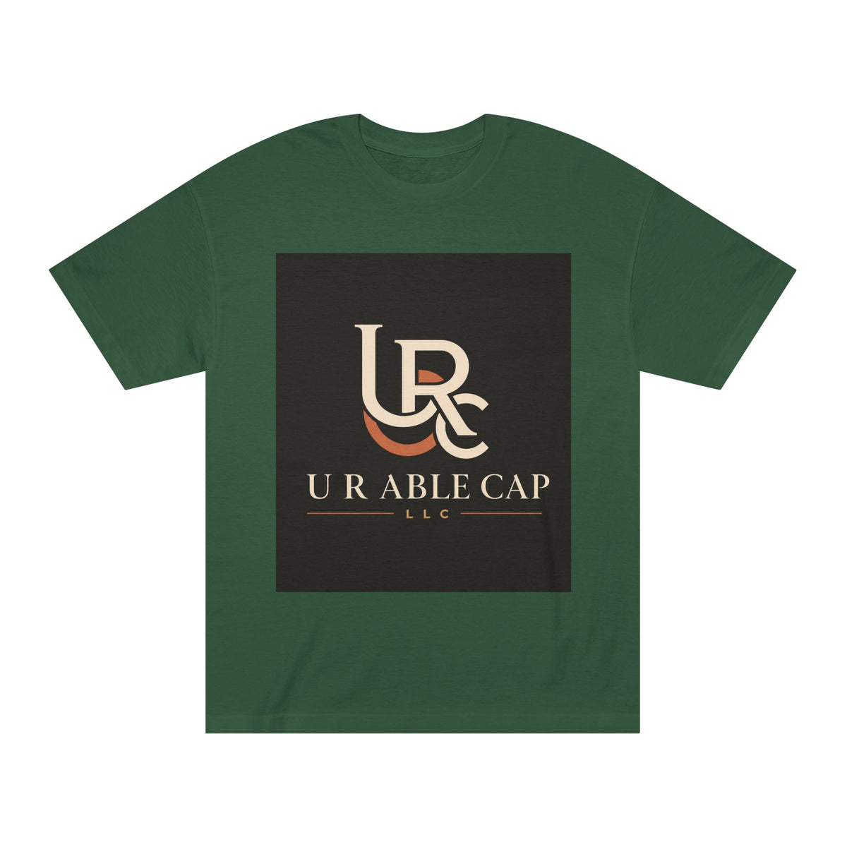 Forest green personalized classic crew tee