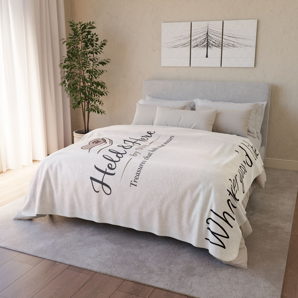 Customizable Fleece Sherpa Blanket — Faith, Love & Dedication Throw