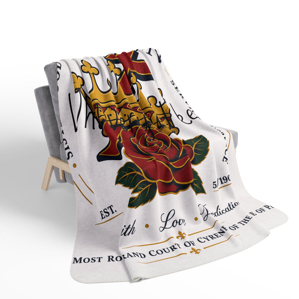 Rose of Sharon Fleece Sherpa Blanket — Faith, Love & Dedication Throw