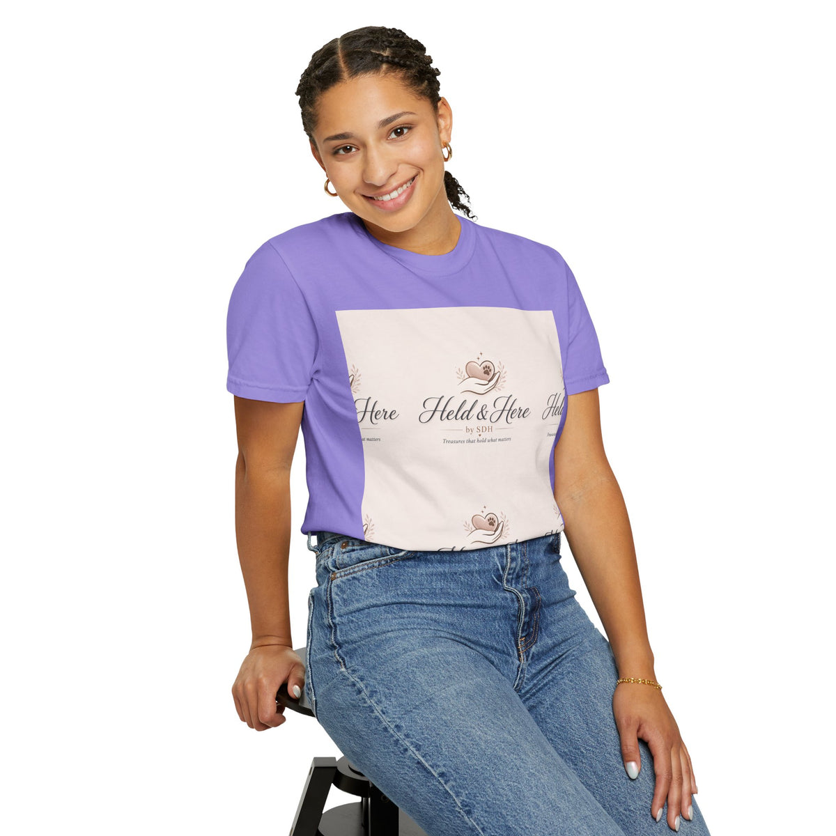 Violet personalized garment-dyed classic tee