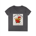 Customizable V-Neck T-Shirt — Crown & Rose Graphic with “Whatever You'd Like” Back