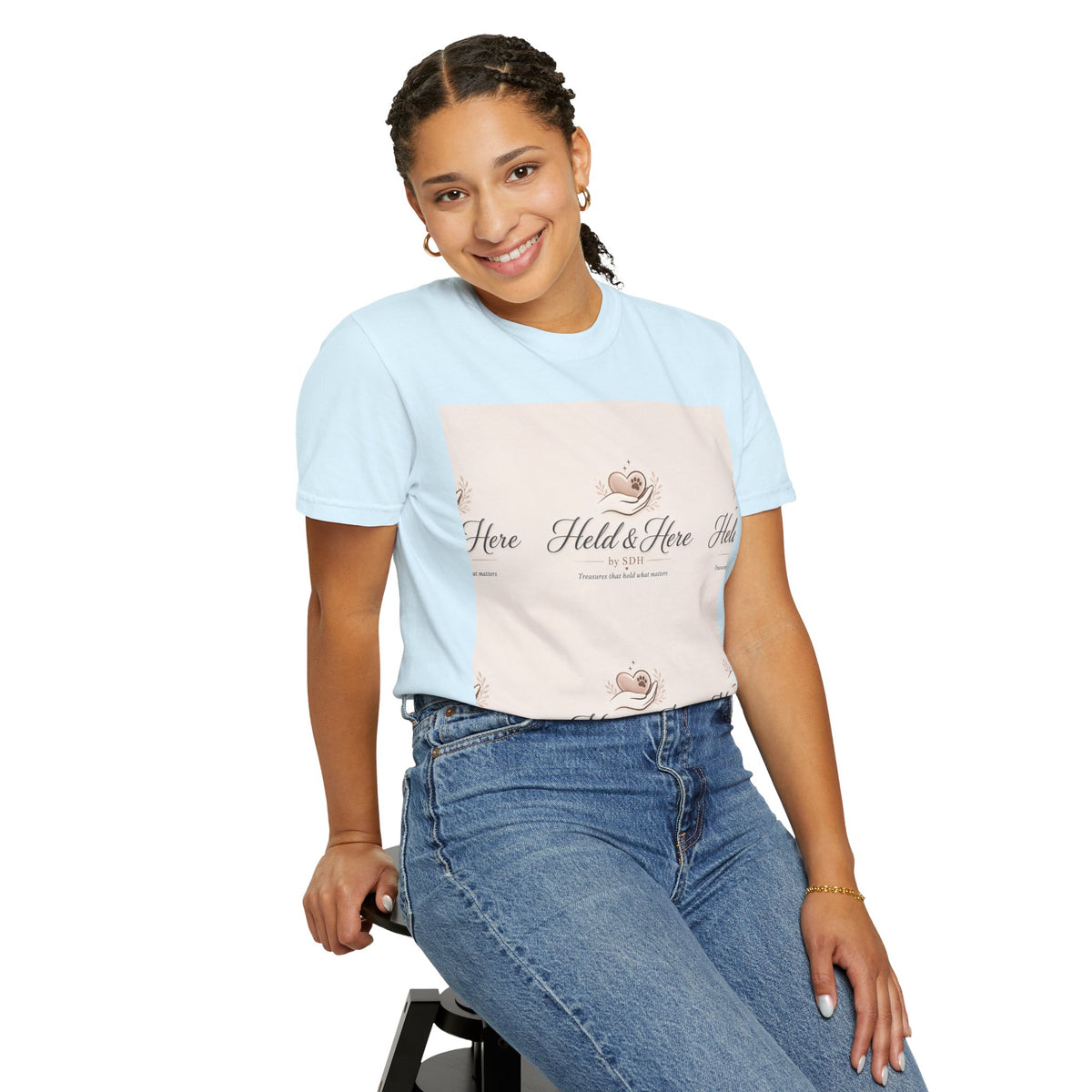 Chambray personalized garment-dyed classic tee