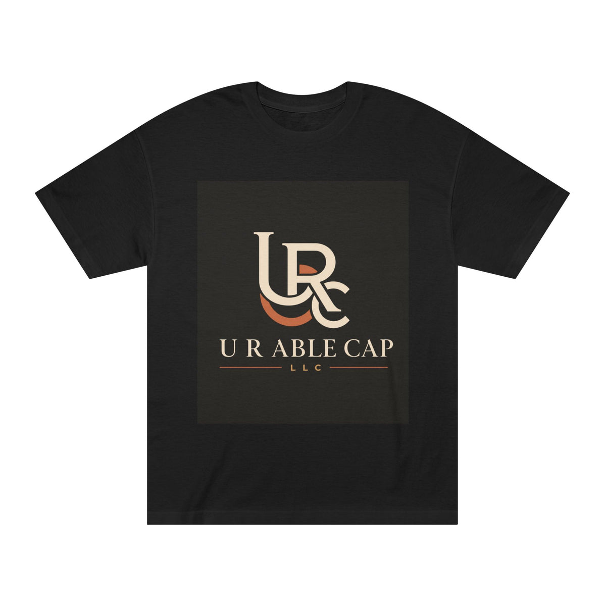 Black personalized classic crew tee