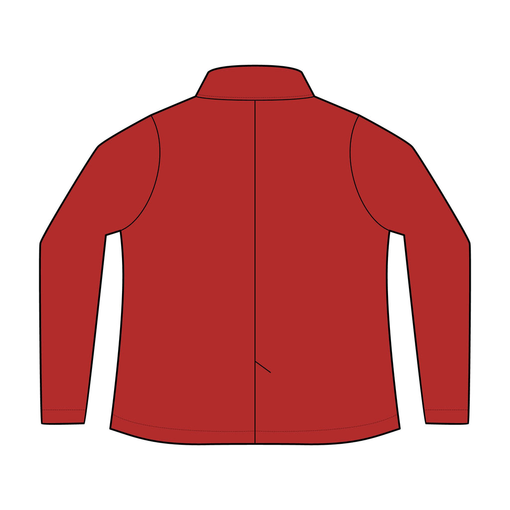 Personalized women's knit blazer with sample embroidered crest, view 6