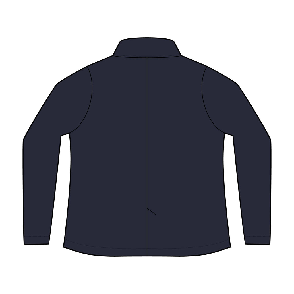 Personalized women's knit blazer with sample embroidered crest, view 12