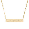 The Signature Bar Necklace – Engraved Name Jewelry