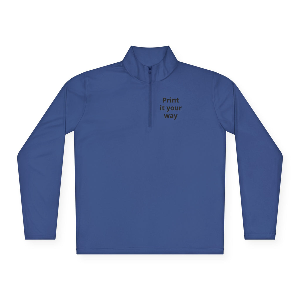 Personalized lightweight quarter-zip pullover with sample chest and back print, view 4