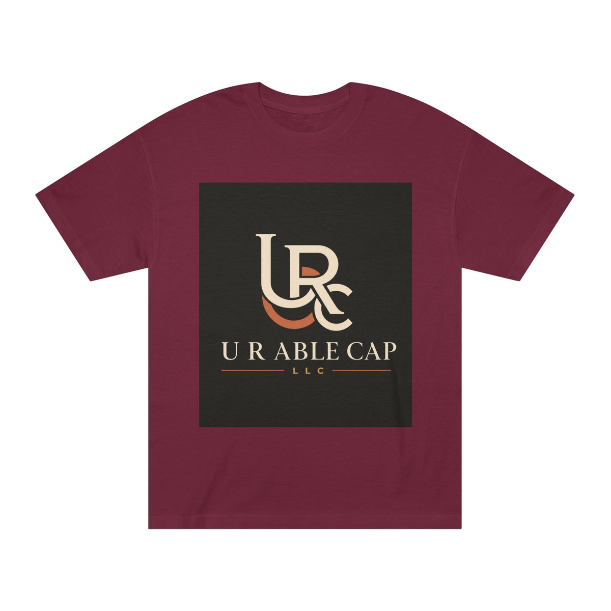 Burgundy personalized classic crew tee