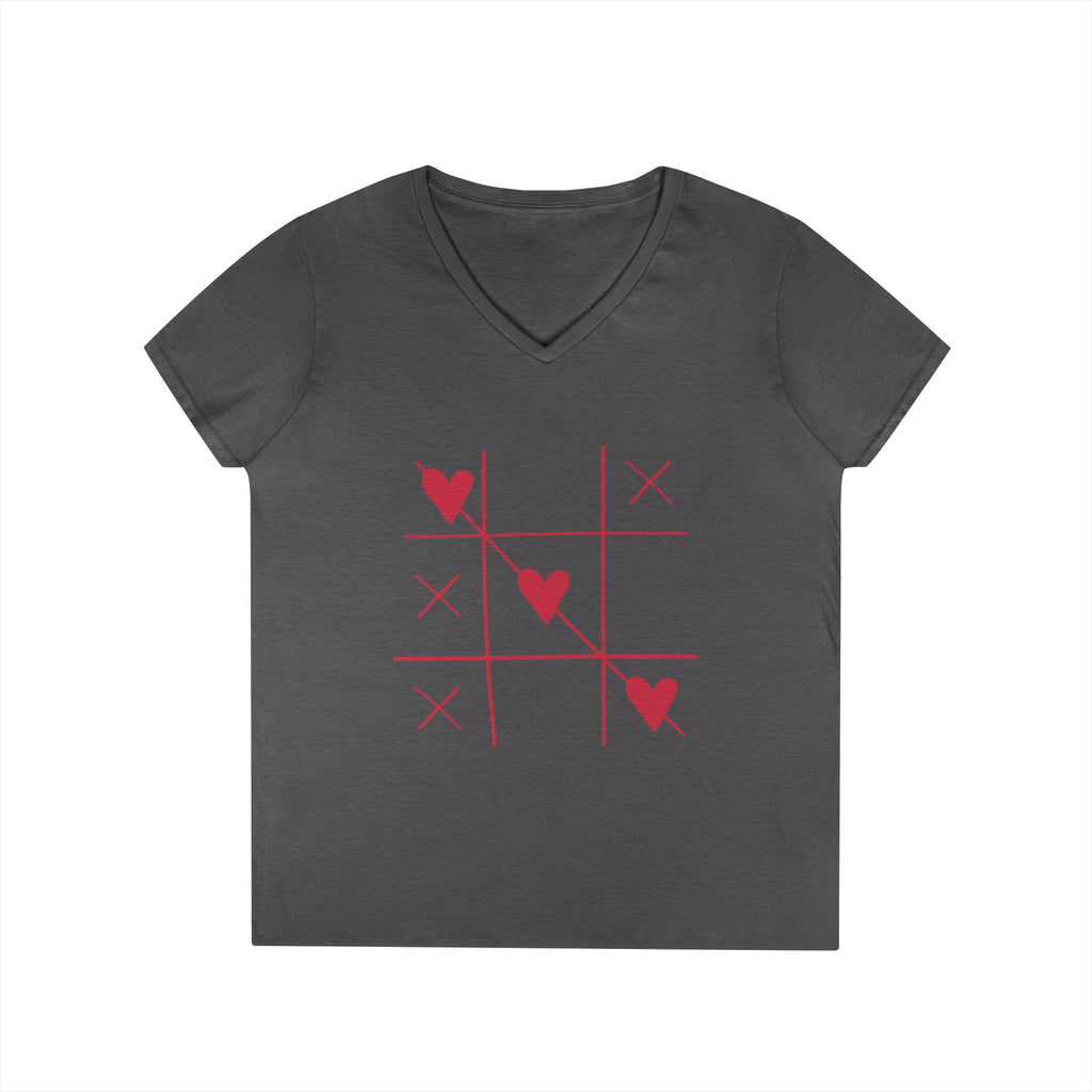 Charcoal personalized women's V-neck tee