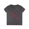Charcoal personalized women's V-neck tee