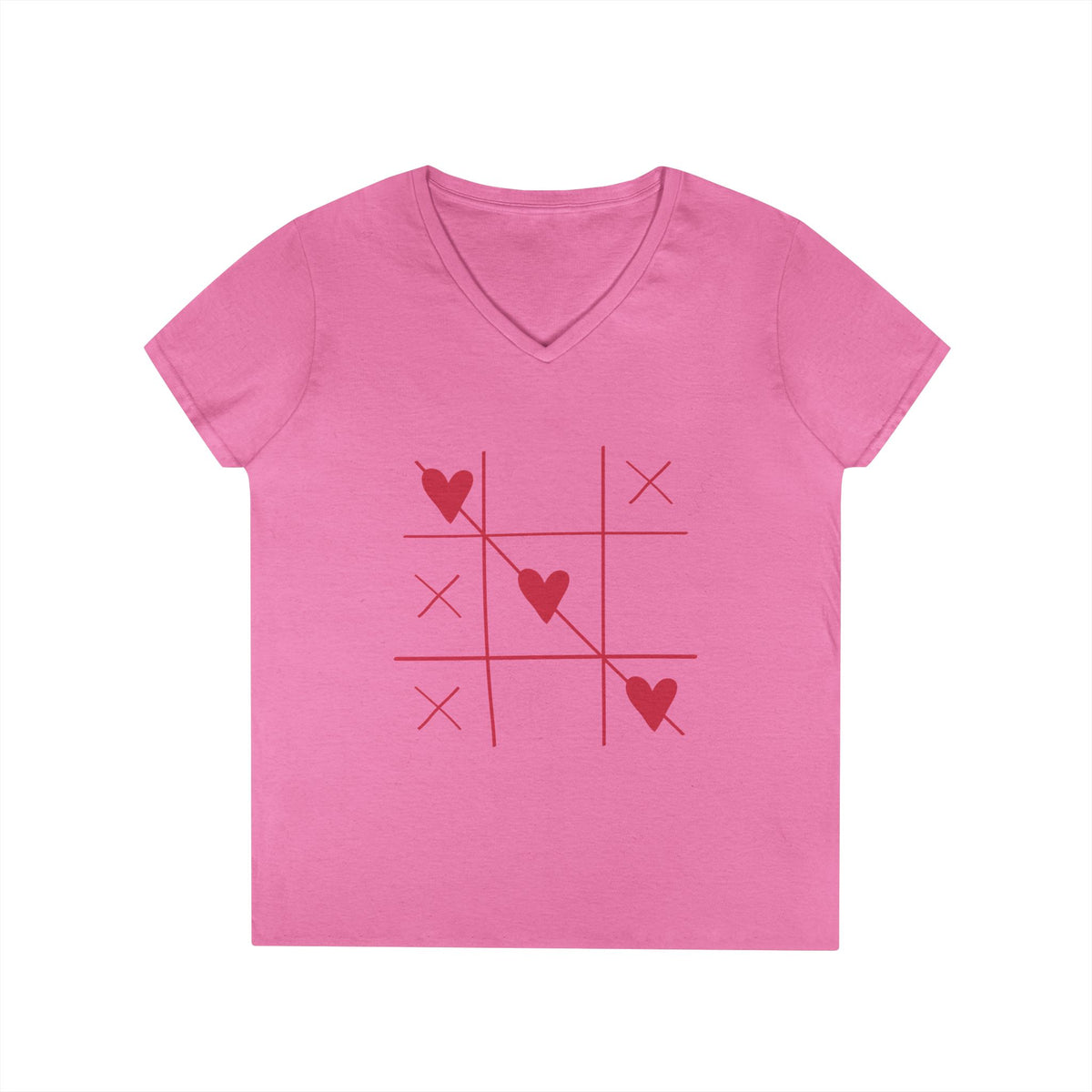 Azalea pink personalized women's V-neck tee
