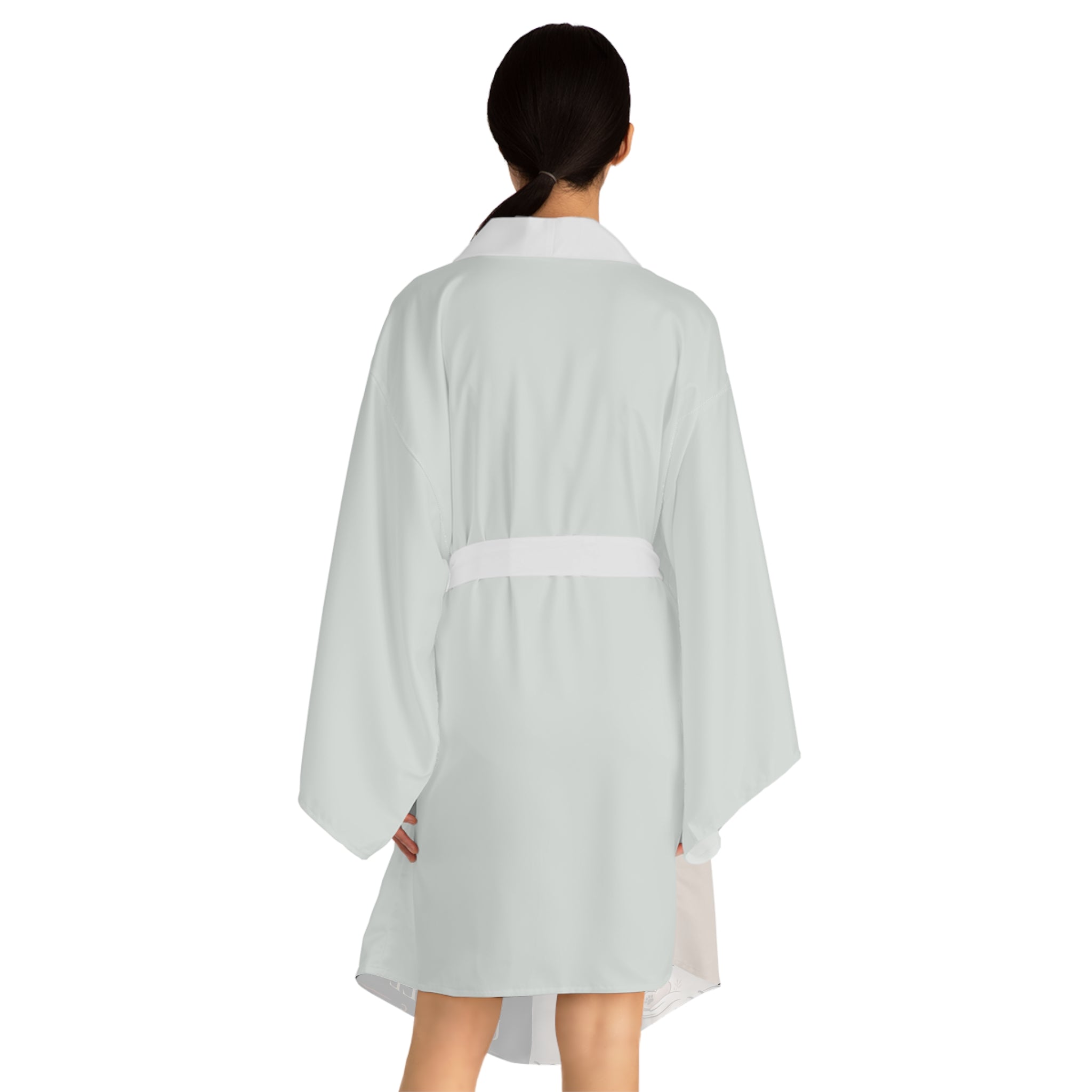 Branded Long Sleeve Kimono Robe — U R Able Cap Logo Panel
