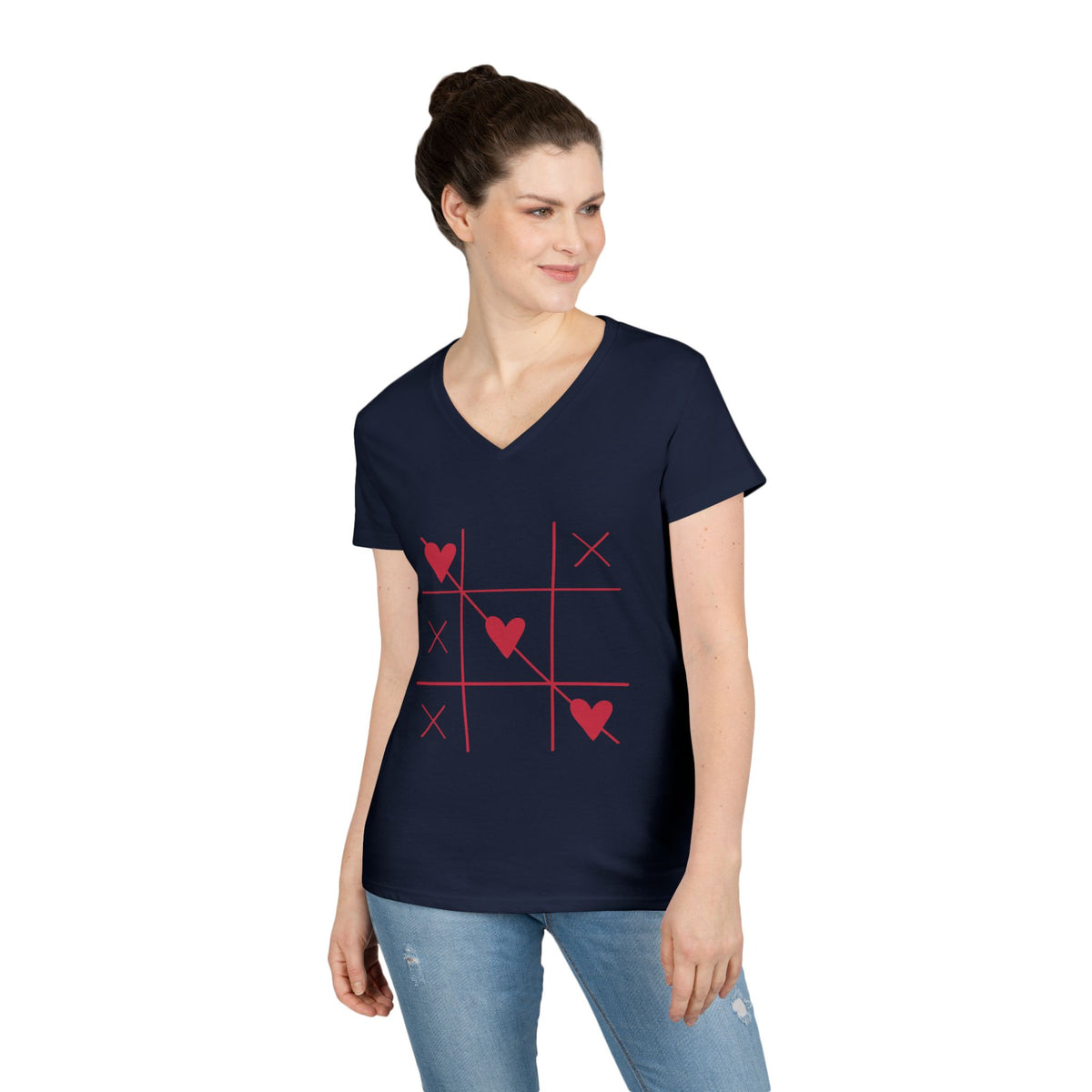 Personalized women's V-neck tee, additional view 9