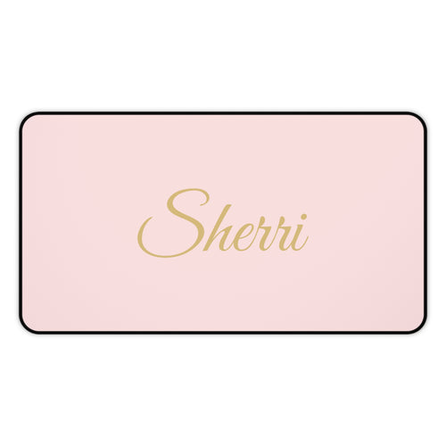 The Boss Desk Mat – Personalized Gold Script Workspace