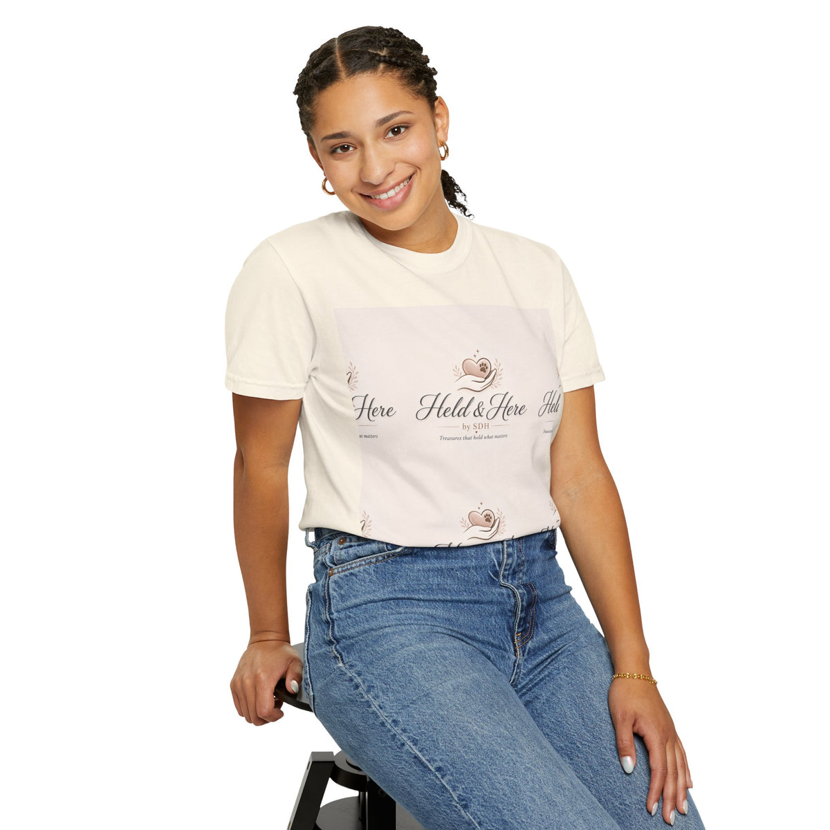 Ivory personalized garment-dyed classic tee