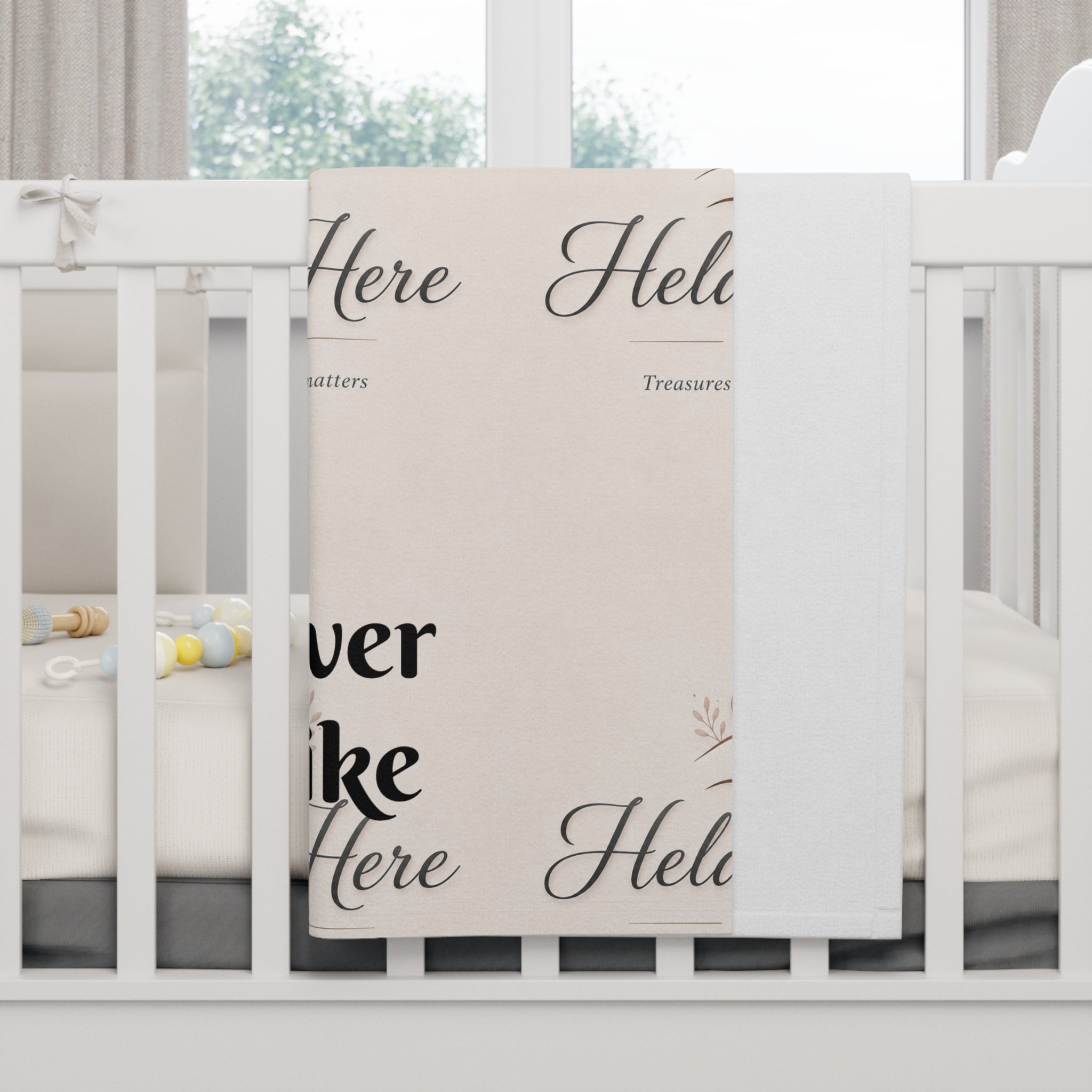 Soft Fleece Baby Blanket — Neutral 'Whatever You'd Like' Keepsake Blanket