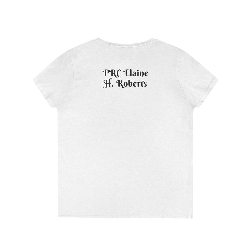 Customizable V-Neck T-Shirt — Crown & Rose Graphic with “Whatever You'd Like” Back