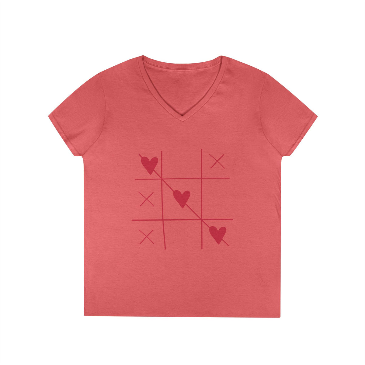 Coral Silk personalized women's V-neck tee