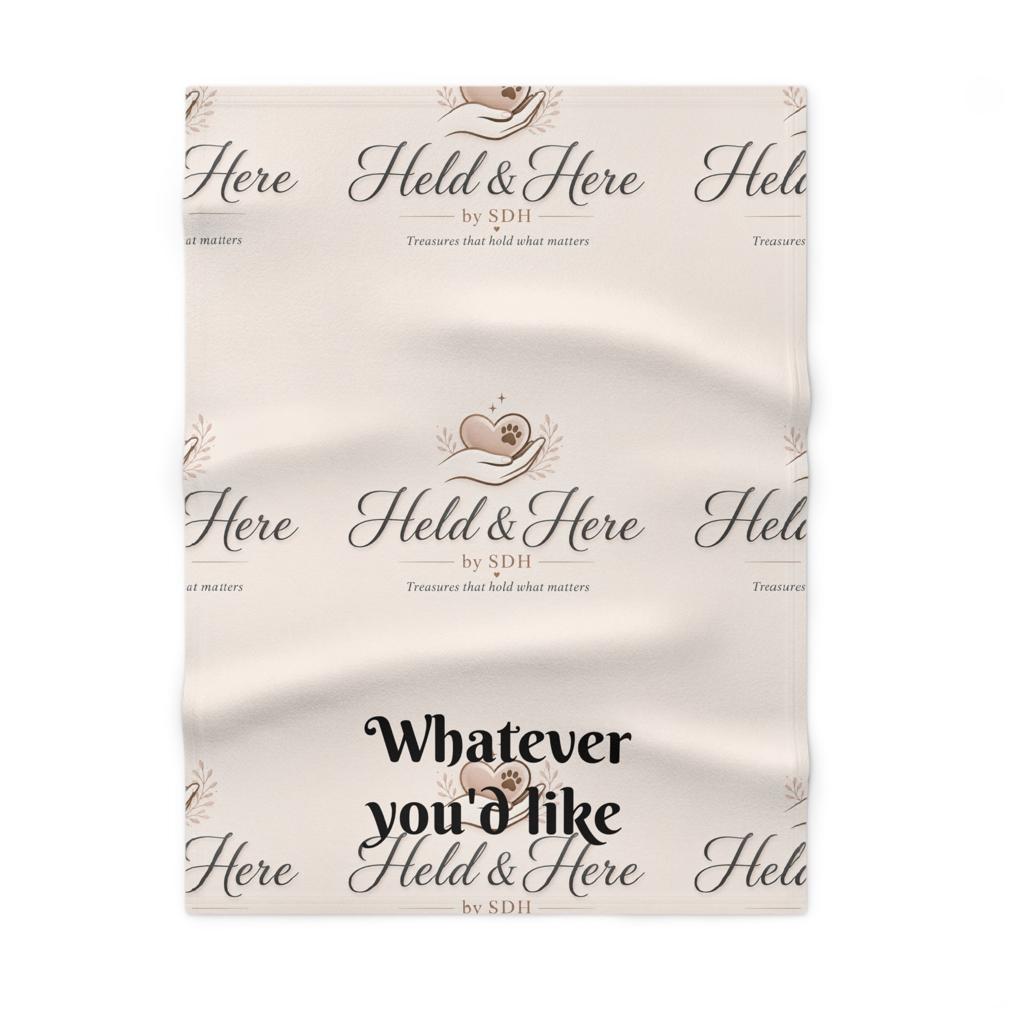 Soft Fleece Baby Blanket — Neutral 'Whatever You'd Like' Keepsake Blanket