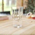Personalized Gold Script Pint Glass - 16oz Custom Name "Sherri"