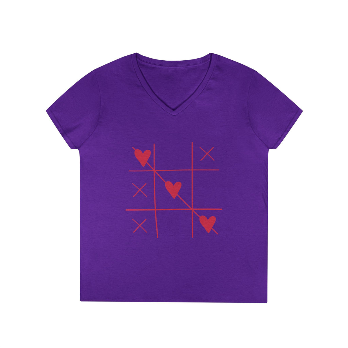 Purple personalized women's V-neck tee
