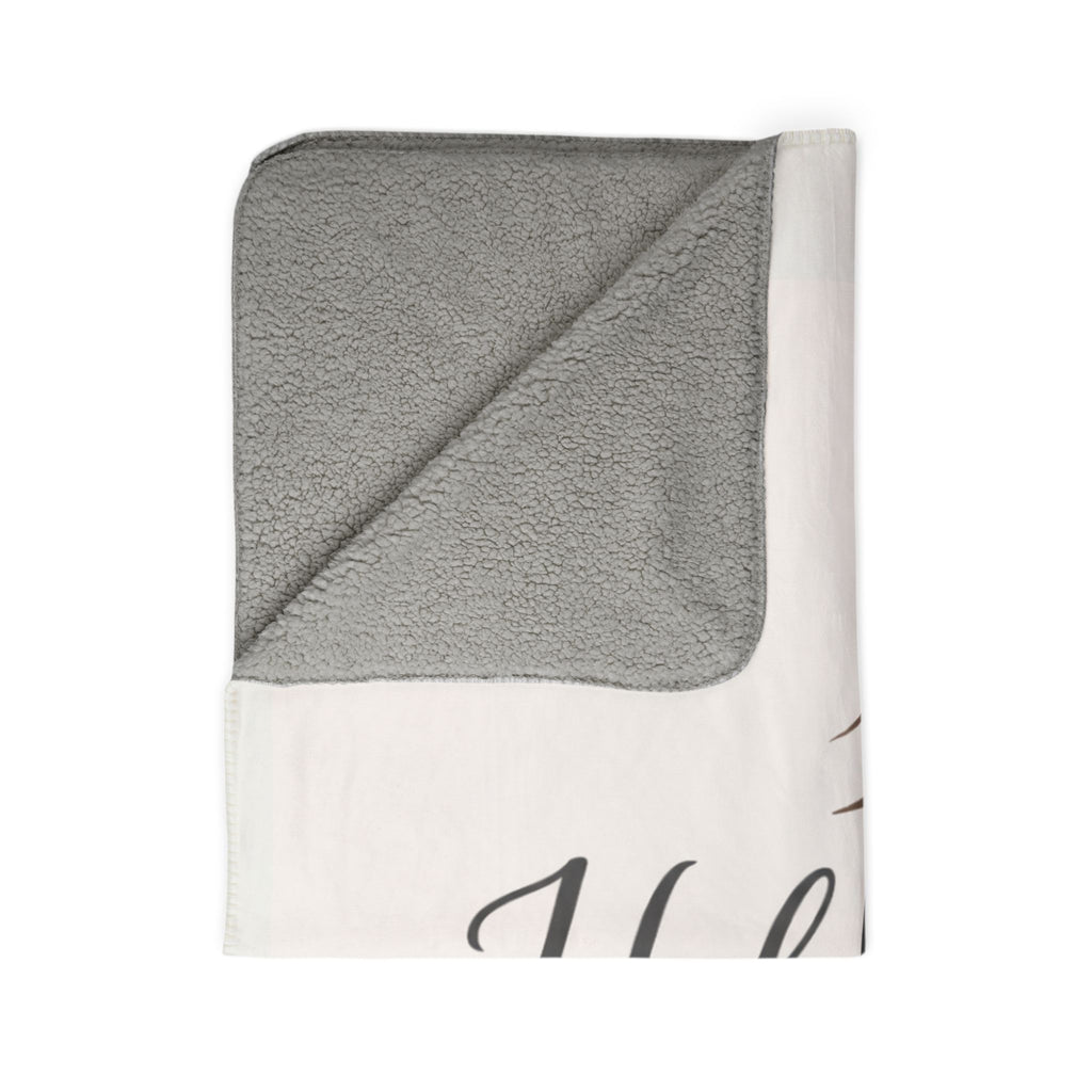 Customizable Fleece Sherpa Blanket — Faith, Love & Dedication Throw