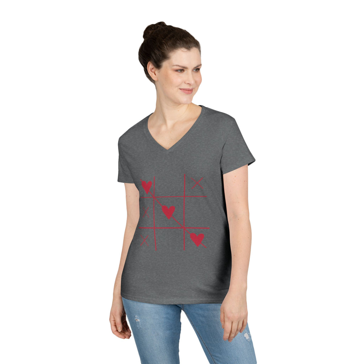Personalized women's V-neck tee, additional view 17