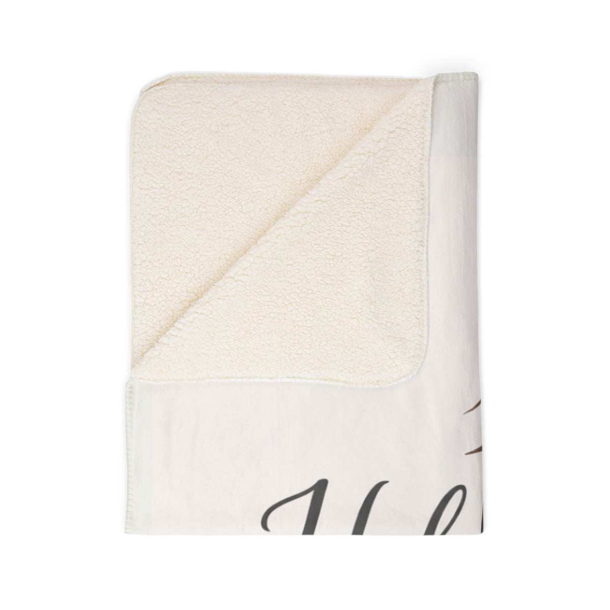 Customizable Fleece Sherpa Blanket — Faith, Love & Dedication Throw
